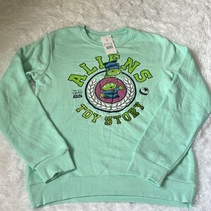 NWT Disney Pixar Toy Story Aliens Long Sleeve Blue Tint Long Sleeve Sweatshirt S